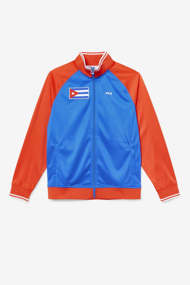 Fila Cuba Track Jacket Blue - Mens - 97605JUFV